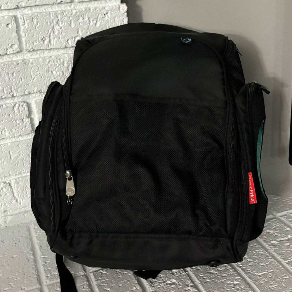 Like New Fisher-Price Black diaper backpack